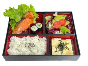 180.Salmon  Teriyaki  Bento  [A,C,E,H,1,3,a,c,d]